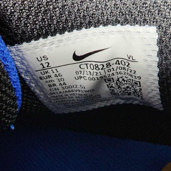 Nike Men's Force Trout 7 Pro Mcs Cleats Size 12 Blue White - Picture 9 of 9